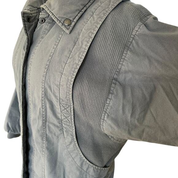 Vintage 80s Pan Asia Insulated Parka Coat Mixed Media Gray Blue size S - Picture 12 of 13